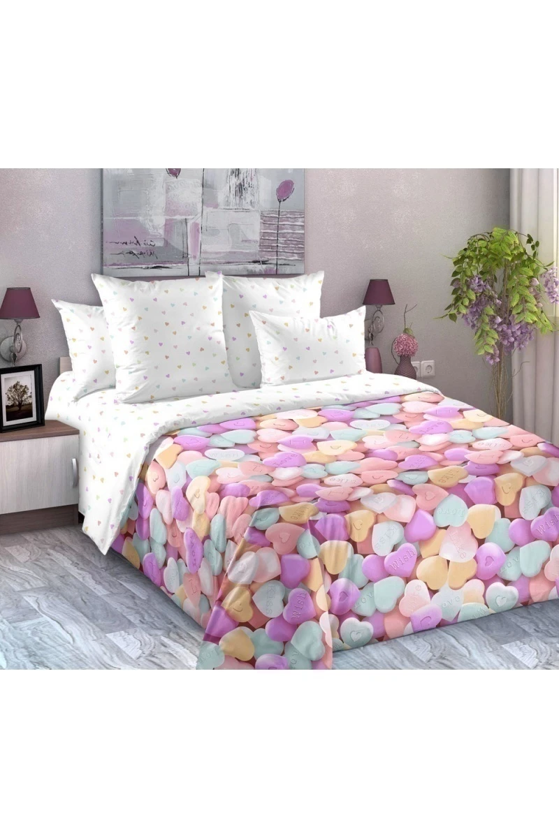 Простыня "ТД" перкаль "Лайк 1" арт. 660391 розовый тип 1