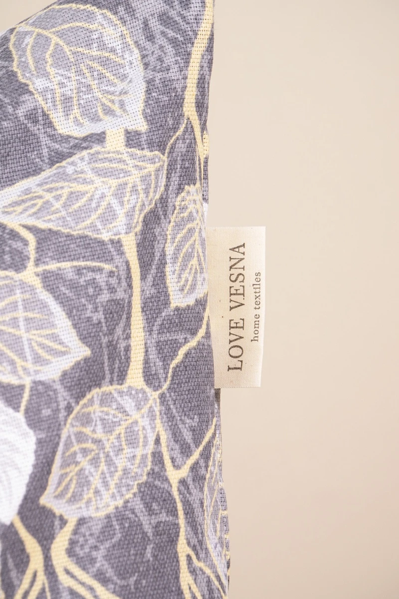 Декоративная наволочка на молнии из рогожки "ТТ" Листопад