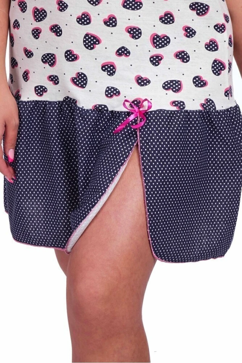 Ночная сорочка - Сердечки - 79 - молочный