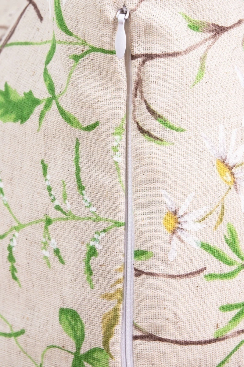 Декоративная наволочка на молнии полулен "ГП" Льняное лето