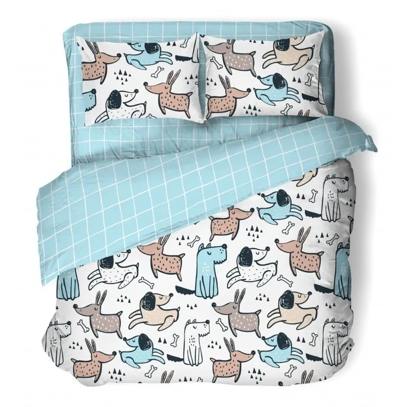 Постельное белье яселька "ТЛ" бязь "Pet dogs" (собаки) ком. арт. 10308-1 + 10309-1