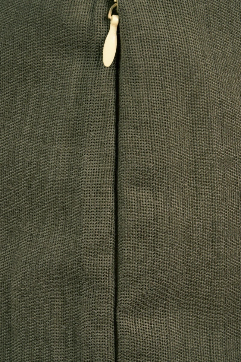 Декоративная наволочка на молнии полулен "ГОС" Хаки