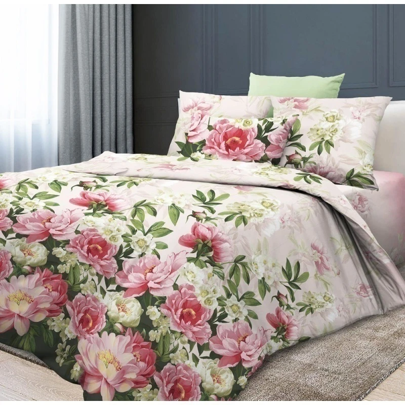 КПБ на пуговицах бязь Премиум ГОСТ "ХБК" 140г/м "Марчелини" р. 1.5 сп. арт. 6439-1