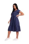 Платье с пуговицами и сборкой - Шанталь clover - синий