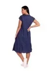 Платье с пуговицами и сборкой - Шанталь clover - синий
