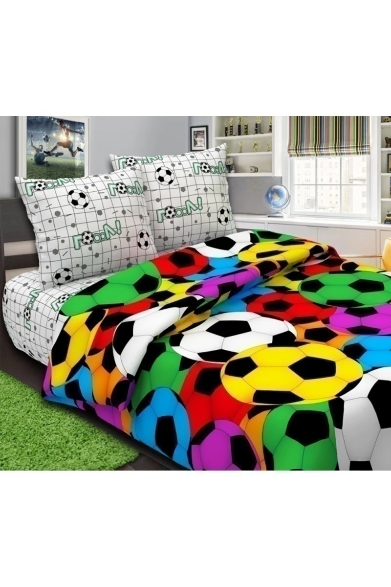 Простыня бязевая на резинке "ТТ" "Гол" арт. 3111-1 + 3112-1 тип 1