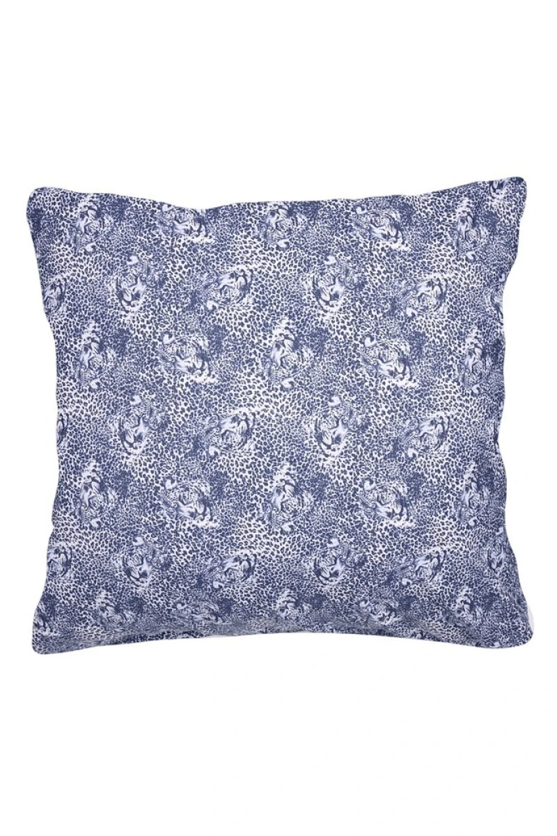 Наволочка трикотажная на молнии - Леопард (голубой) (2405-V2) (145г)