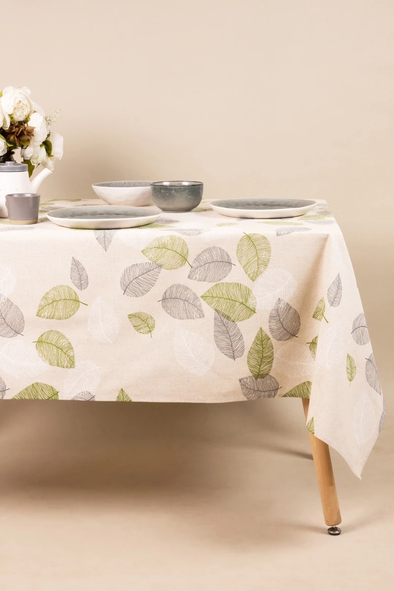 Скатерть полулен "ГП" Листья в танце