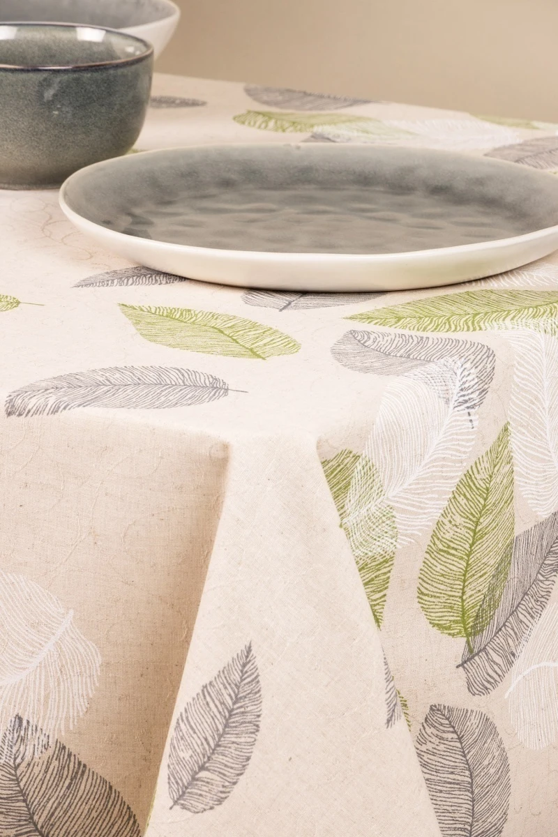 Скатерть полулен "ГП" Листья в танце