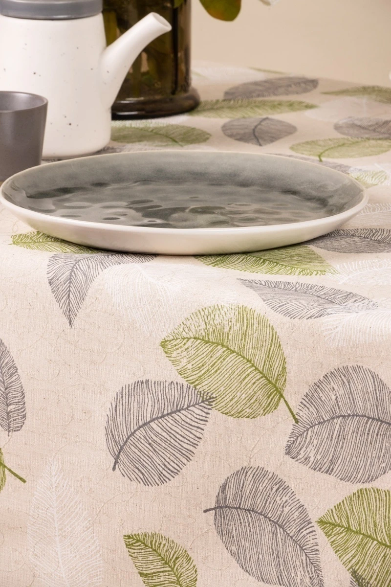 Скатерть полулен "ГП" Листья в танце