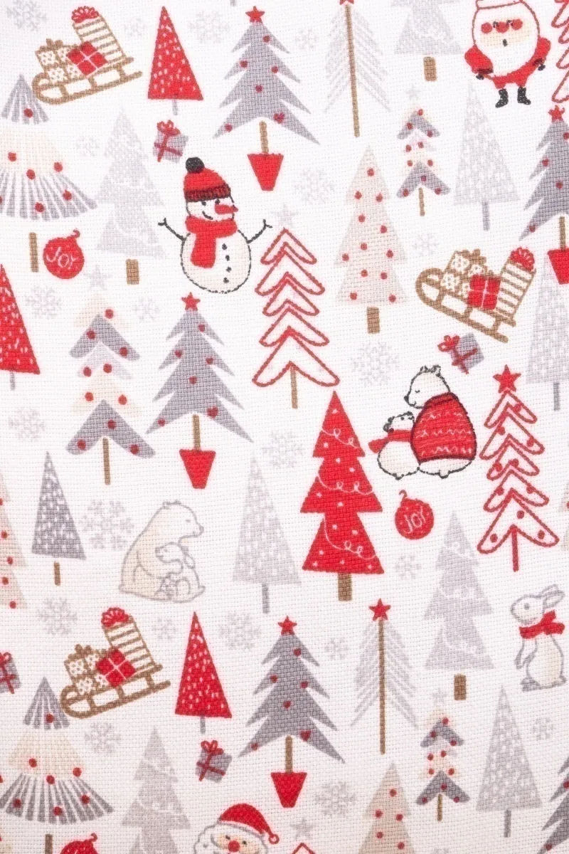 Декоративная наволочка на молнии из рогожки "ТЛ" Санта