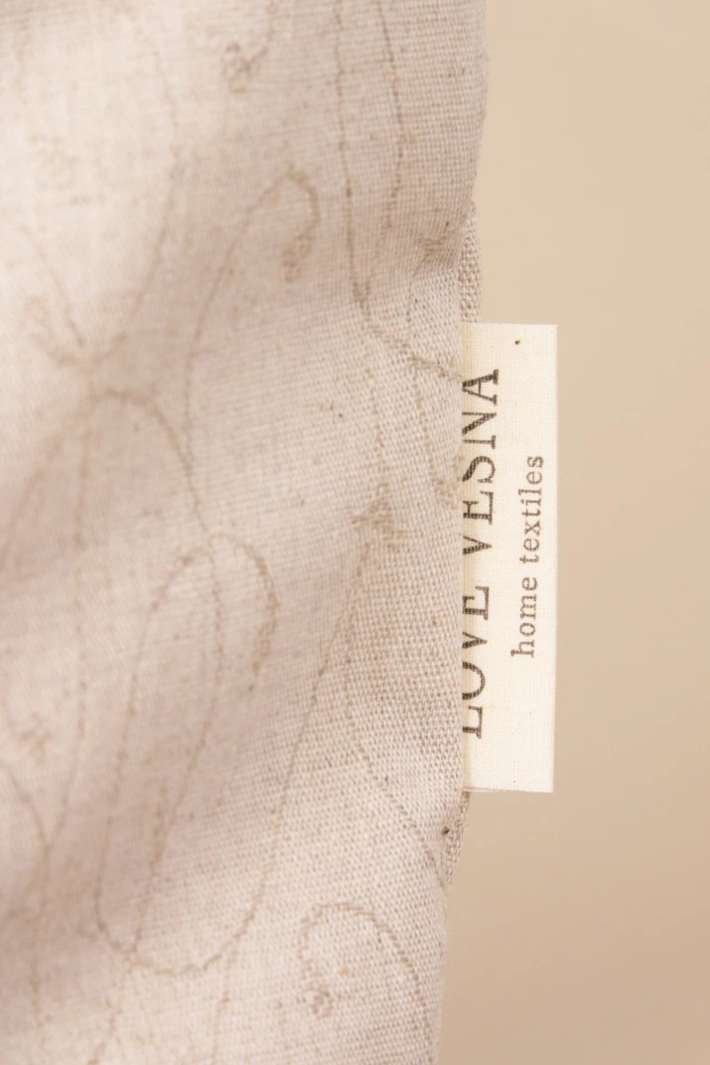 Декоративная наволочка на молнии полулен жаккард "ГП" Поэма