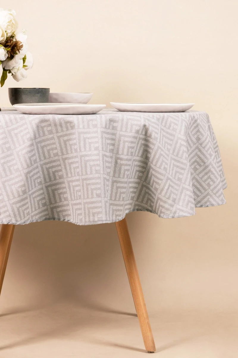 Скатерть круглая рогожка "ТТ" Купол (мокко) (145х145 см)