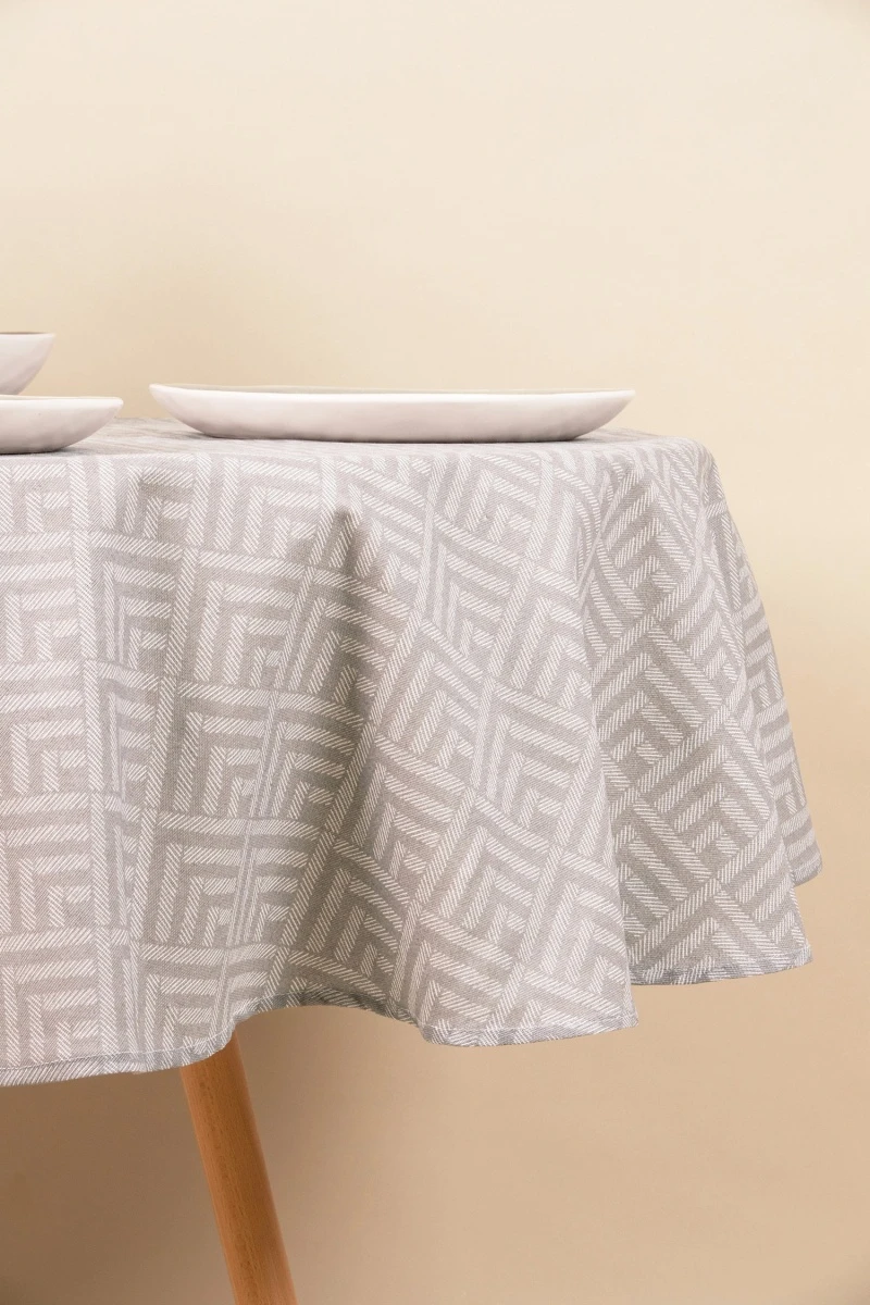 Скатерть круглая рогожка "ТТ" Купол (мокко) (145х145 см)