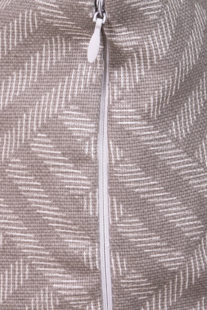 Декоративная наволочка на молнии из рогожки "ТТ" Купол (мокко)