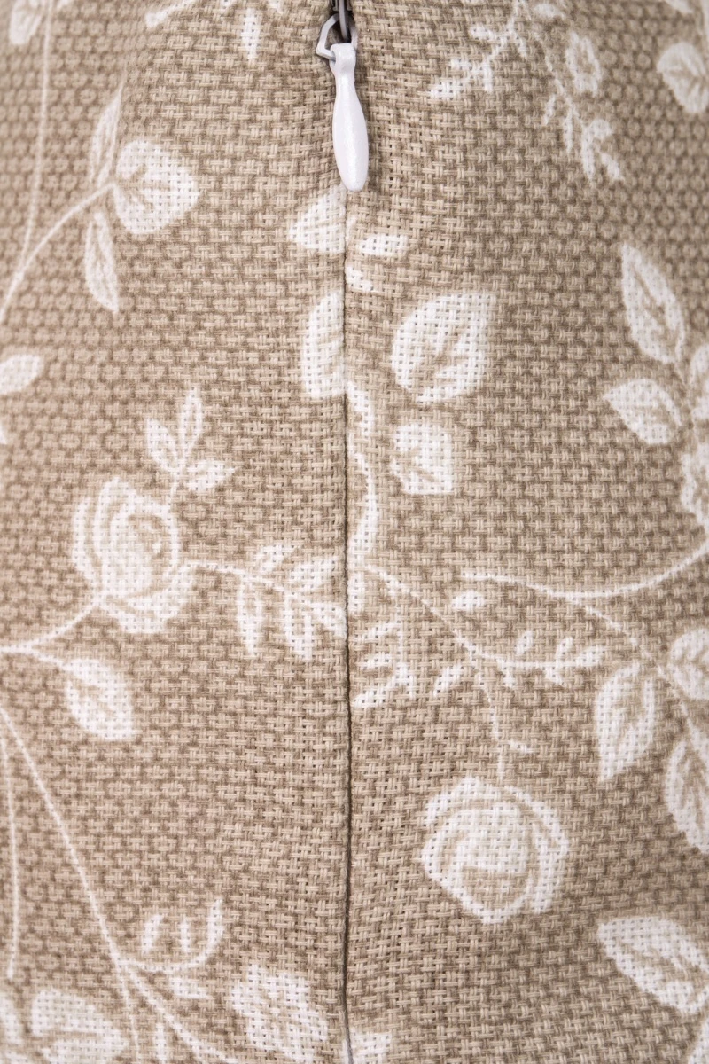 Декоративная наволочка на молнии из рогожки "ТЛ" Рози (песочный)