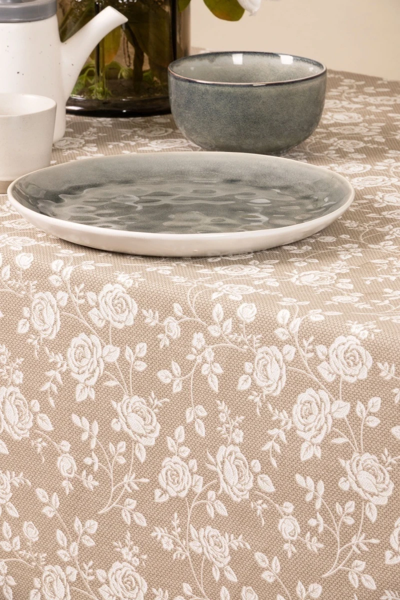 Скатерть рогожка "ТЛ" Рози (песочный)