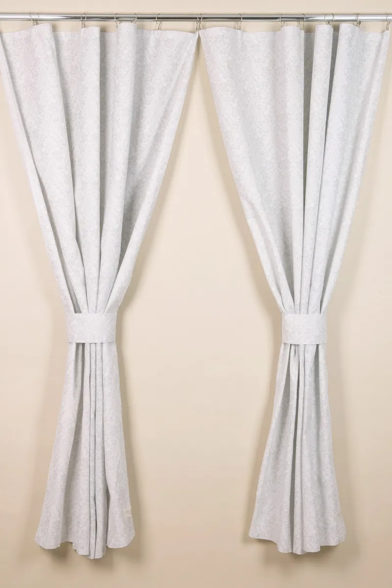 Комплект штор из рогожки "Диз" Белое кружево