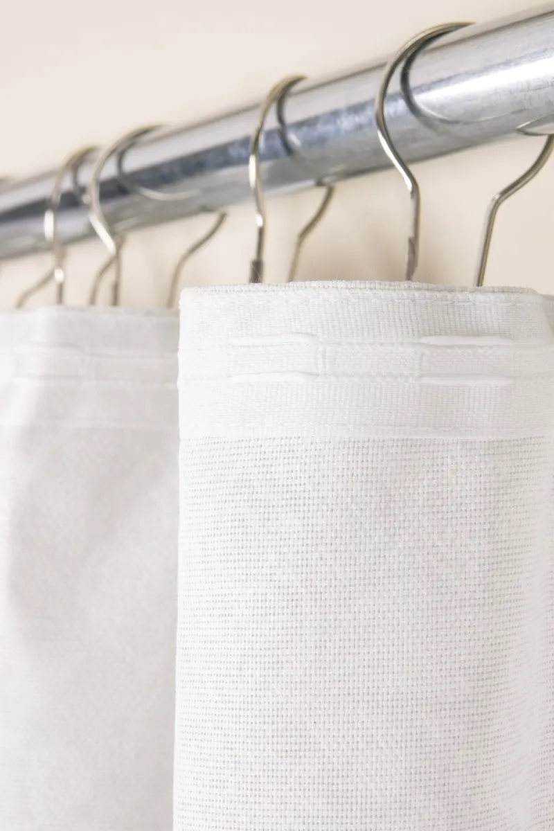 Комплект штор из рогожки "Диз" Белое кружево