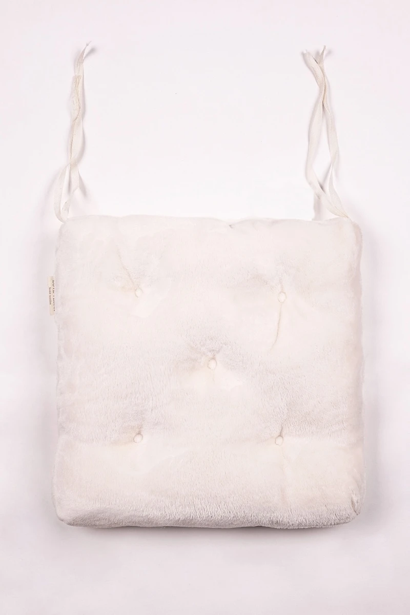 Подушка на стул из плюша Молочная арт. 007-ODN (М-5)