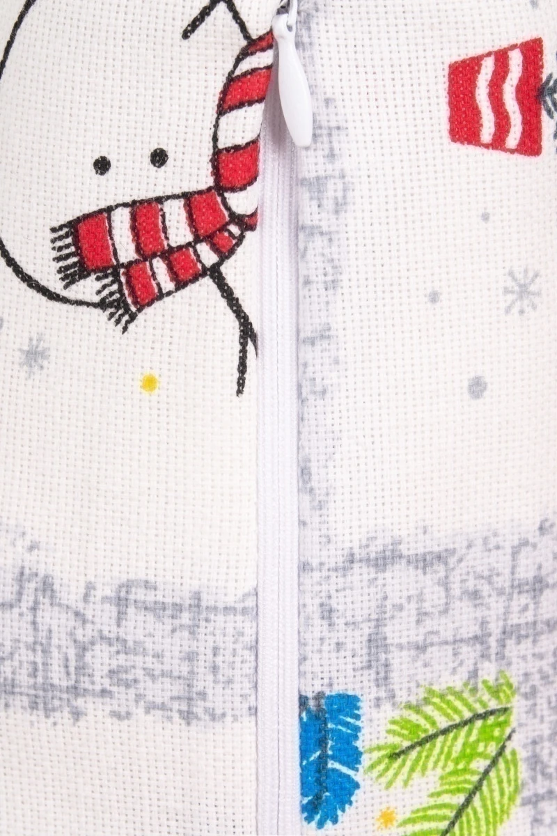 Декоративная наволочка на молнии из рогожки "Диз" Маленькая елочка