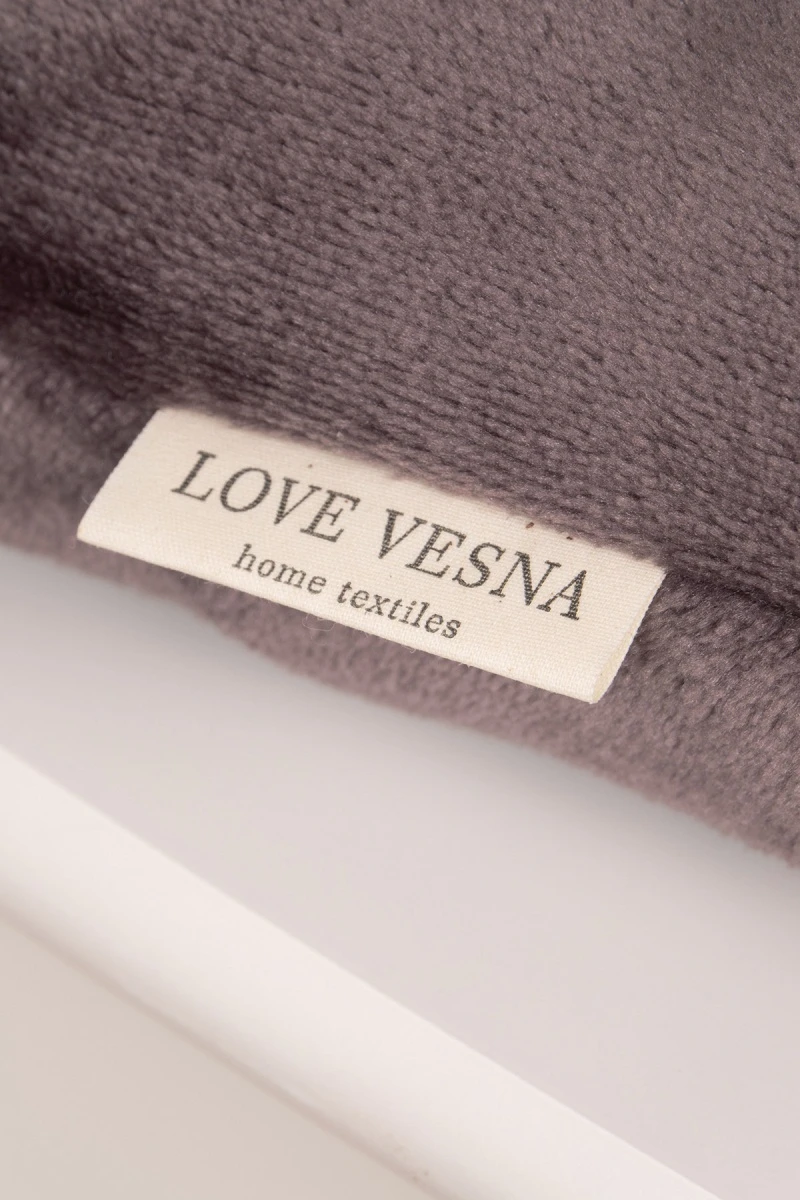 Подушка на стул из плюша Кофейная арт. 004-ODN (М-5)