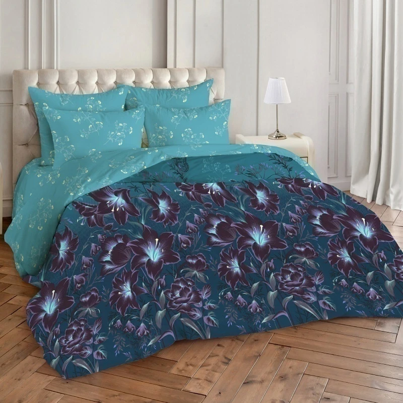 КПБ "МИЛАН" поплин "Бархат-Цветы" ком. р. 2.0 сп. арт. 12515/1