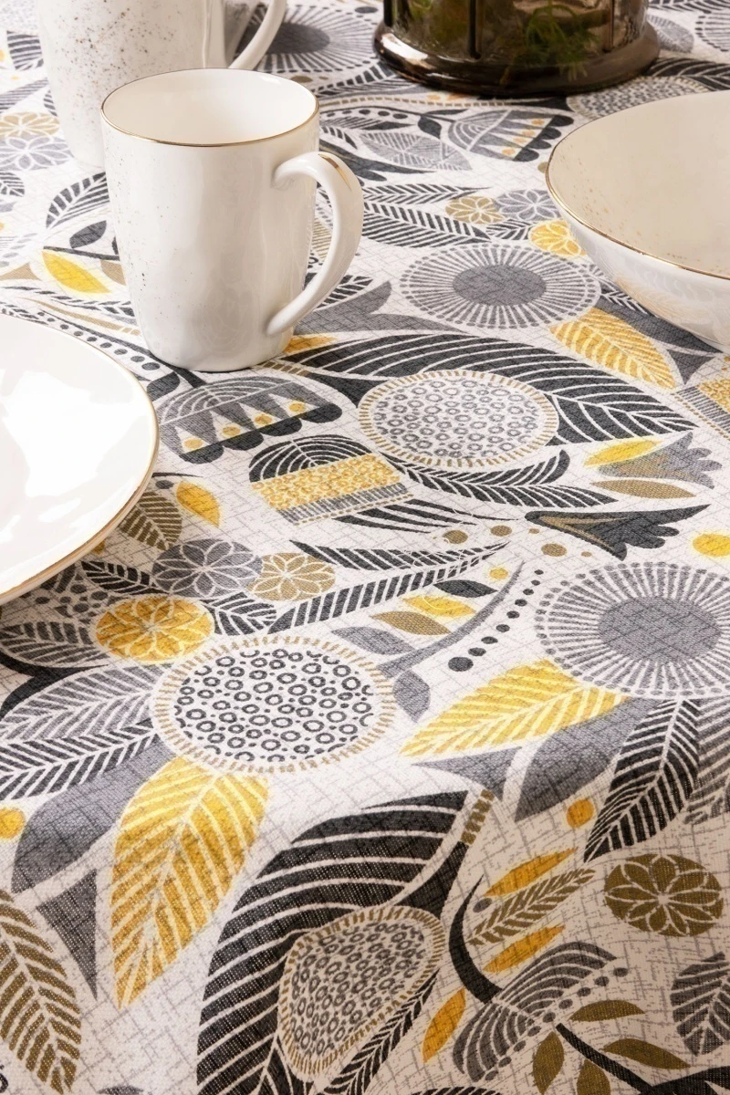 Скатерть круглая рогожка "Диз" Талавера (145х145)