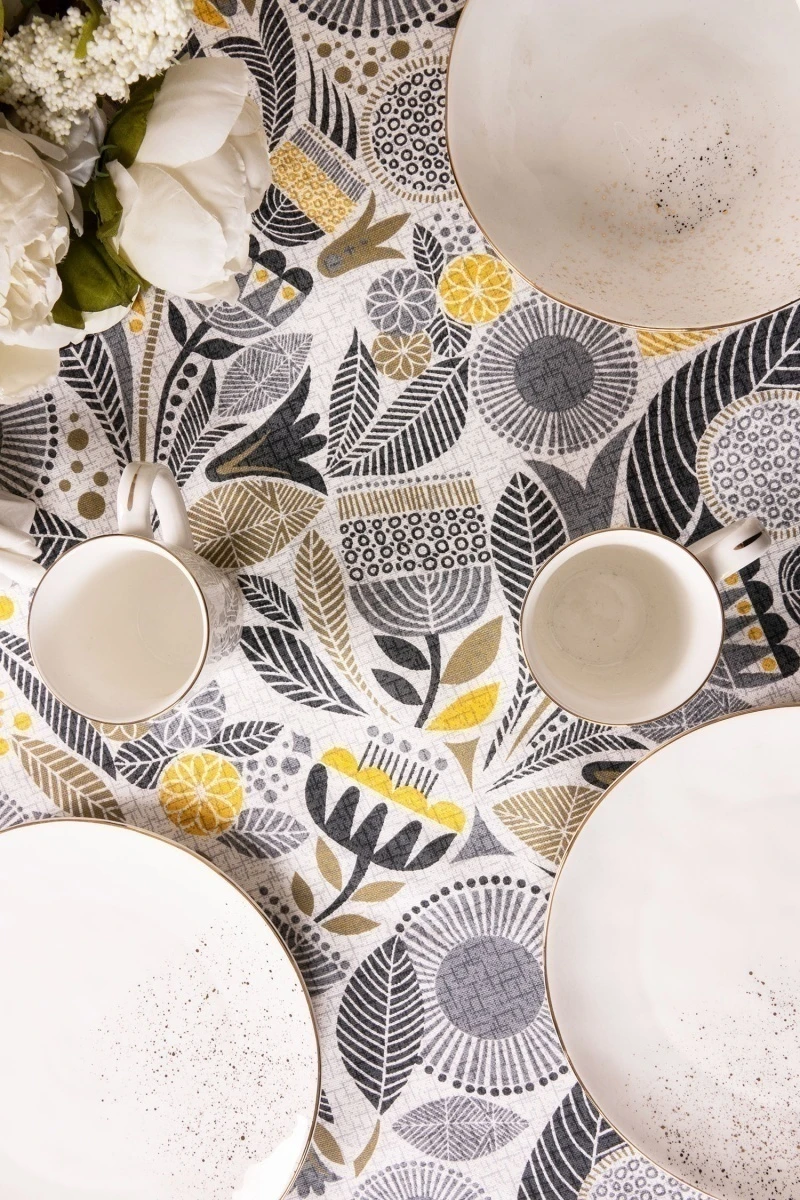 Скатерть круглая рогожка "Диз" Талавера (145х145)