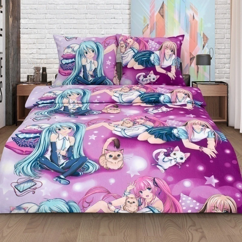 КПБ яселька с прост. на рез. "МИЛАН" бязь "Милан-Аниме" арт. 12548/1