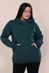 Худи-oversize с начесом - HeiZe - 449 - изумруд