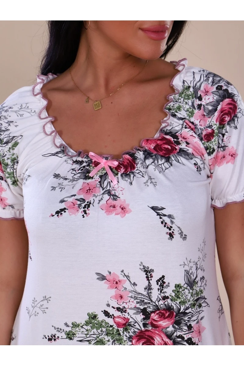 Сорочка из вискозы - 916 - молочный