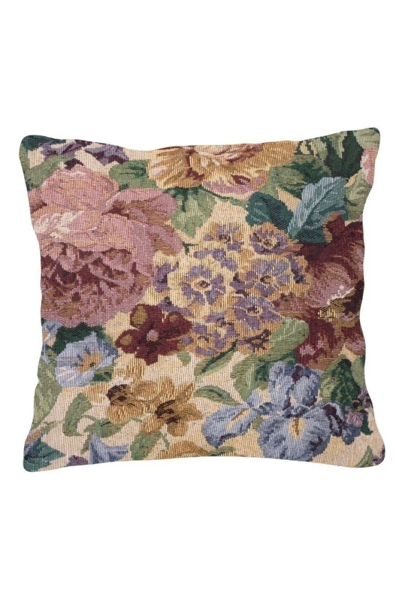 Наволочка гобелен на молнии "Цветочная палитра" арт. JY-008 (150 см)