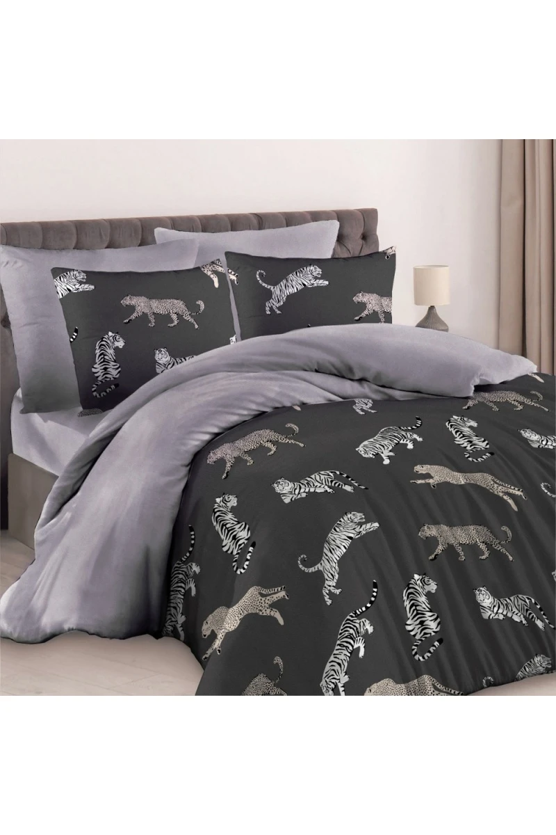 Простыня "ТЛ" бязь "Мадагаскар-Тигры" черный арт. 70918-1 + 70923-4 тип 1