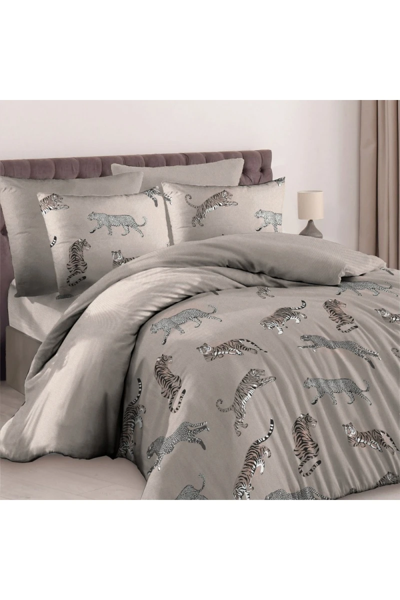 Простыня "ТЛ" бязь "Мадагаскар-Тигры" бежевый арт. 70918-2 + 70923-2 тип 2
