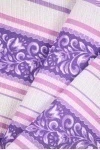 Вафельное полотно "ТЛ" 120г/м2, 40см "Цветочный орнамент" фиолетовый рис. 6245 вид 1