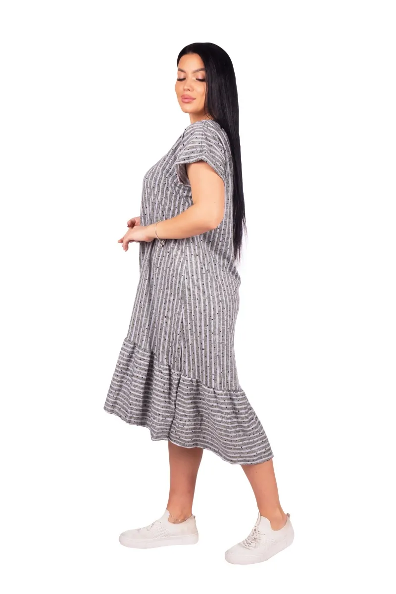 Платье асимметричное - VETA - 441 - сосново-зеленый