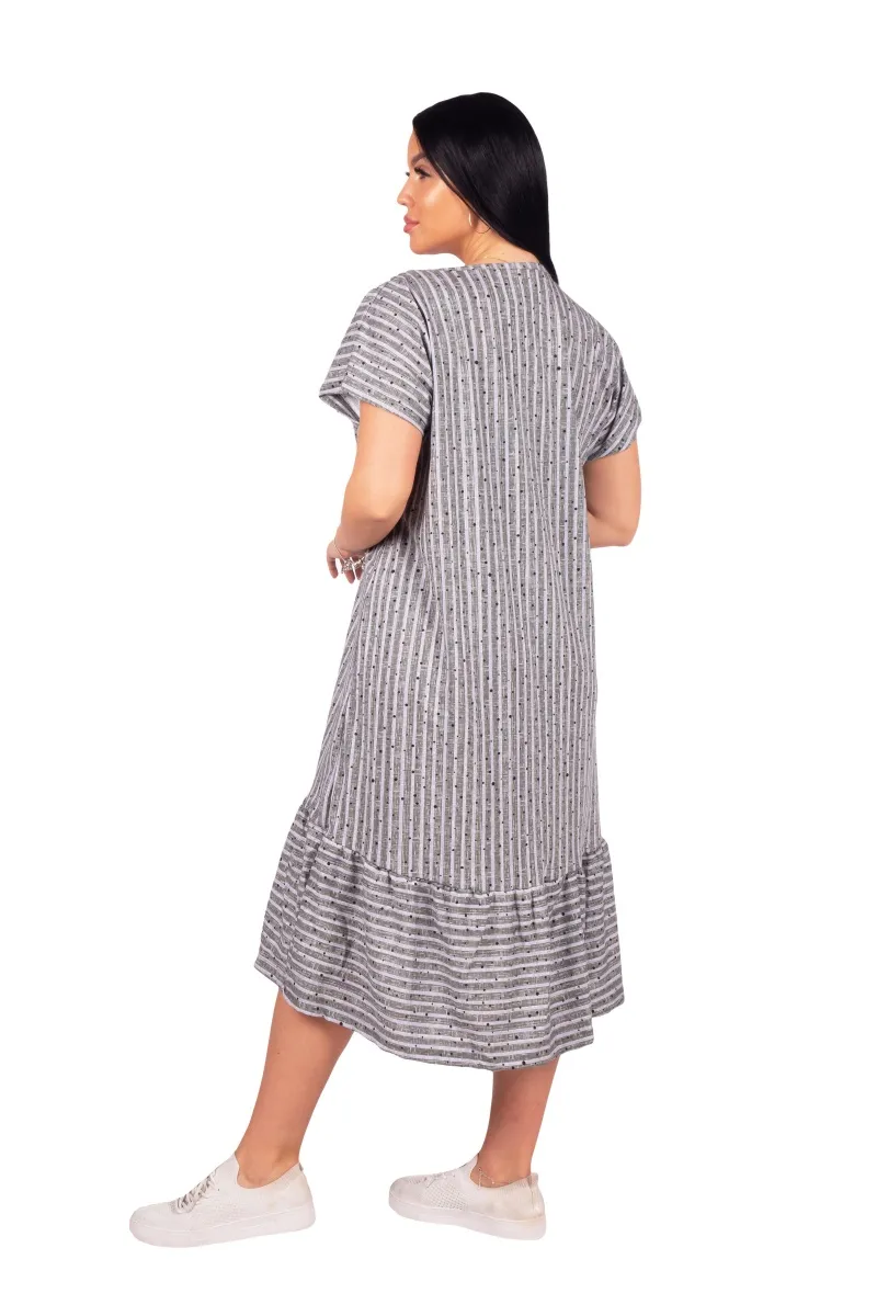 Платье асимметричное - VETA - 441 - сосново-зеленый