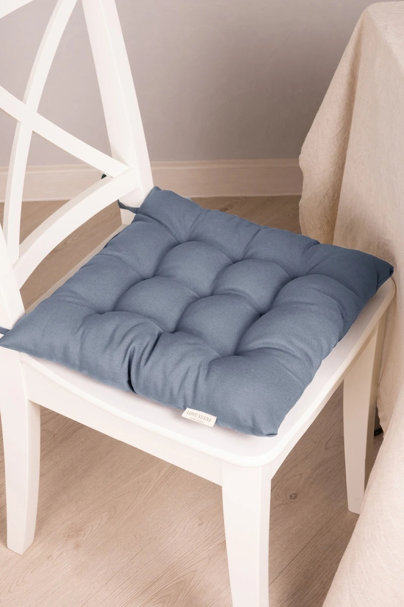 Подушка (М-9) на стул из габардина "А" Грифельный (col. 316)