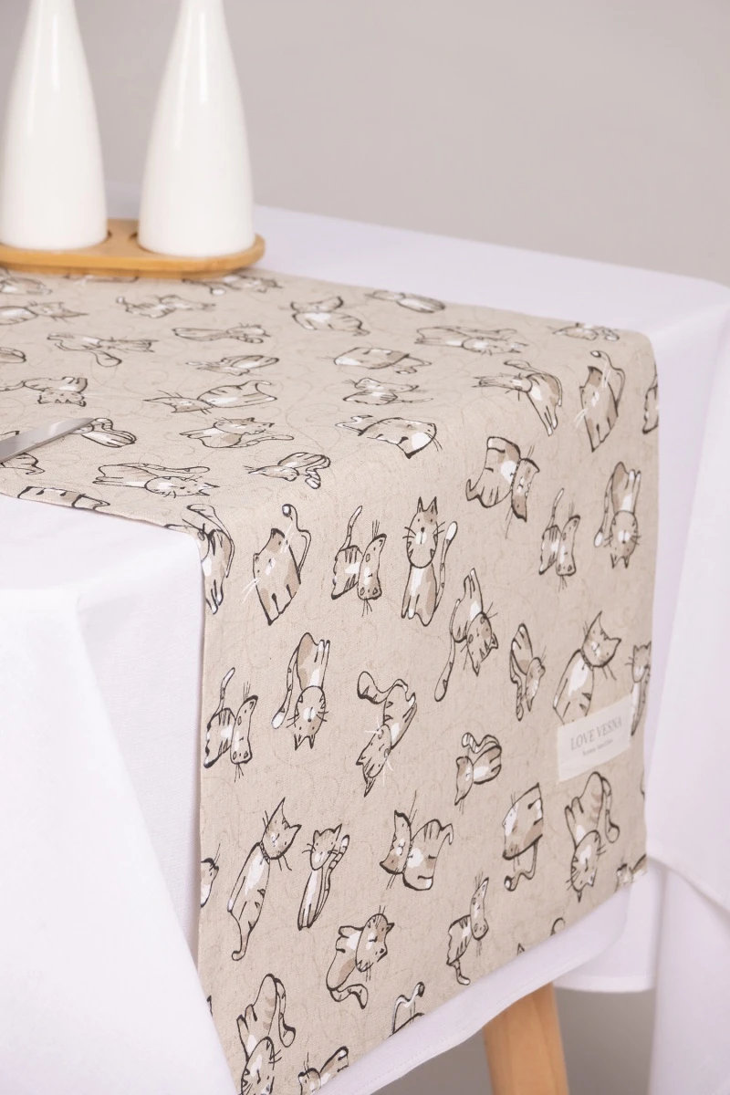 Дорожка полулен "ГП" Китти (чёрный)