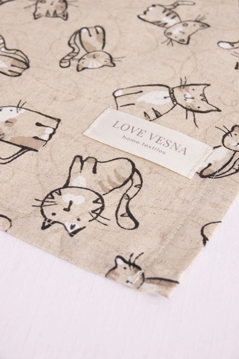 Дорожка полулен "ГП" Китти (чёрный)