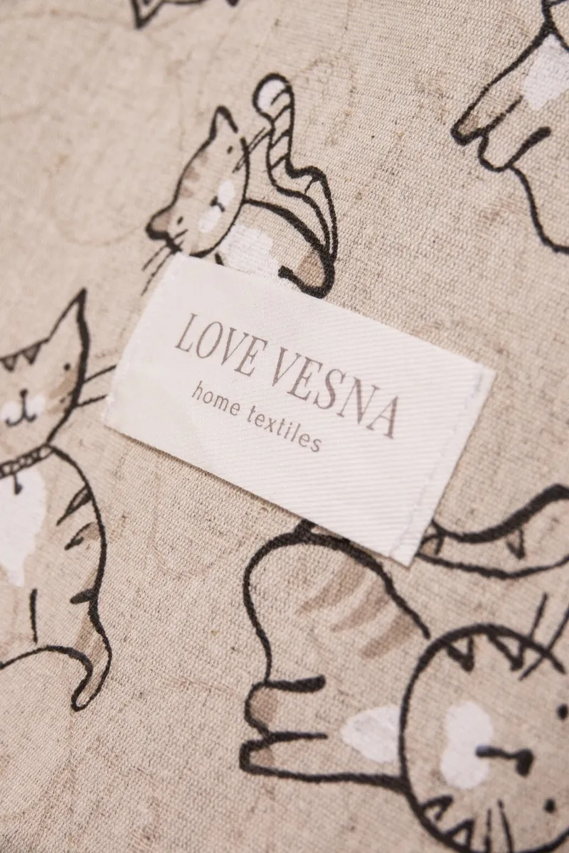 Комплект штор из полульна "ГП" Китти (чёрный)