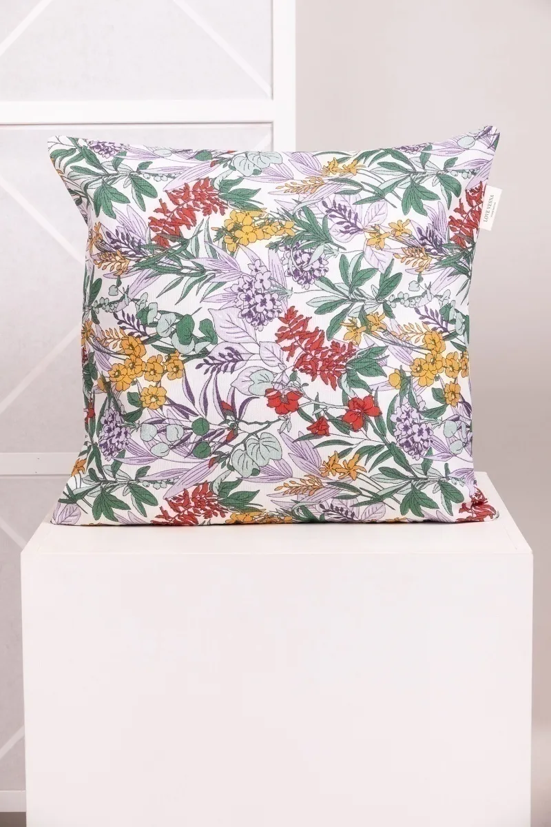 Декоративная наволочка на молнии из рогожки "ТТ" Нектар природы