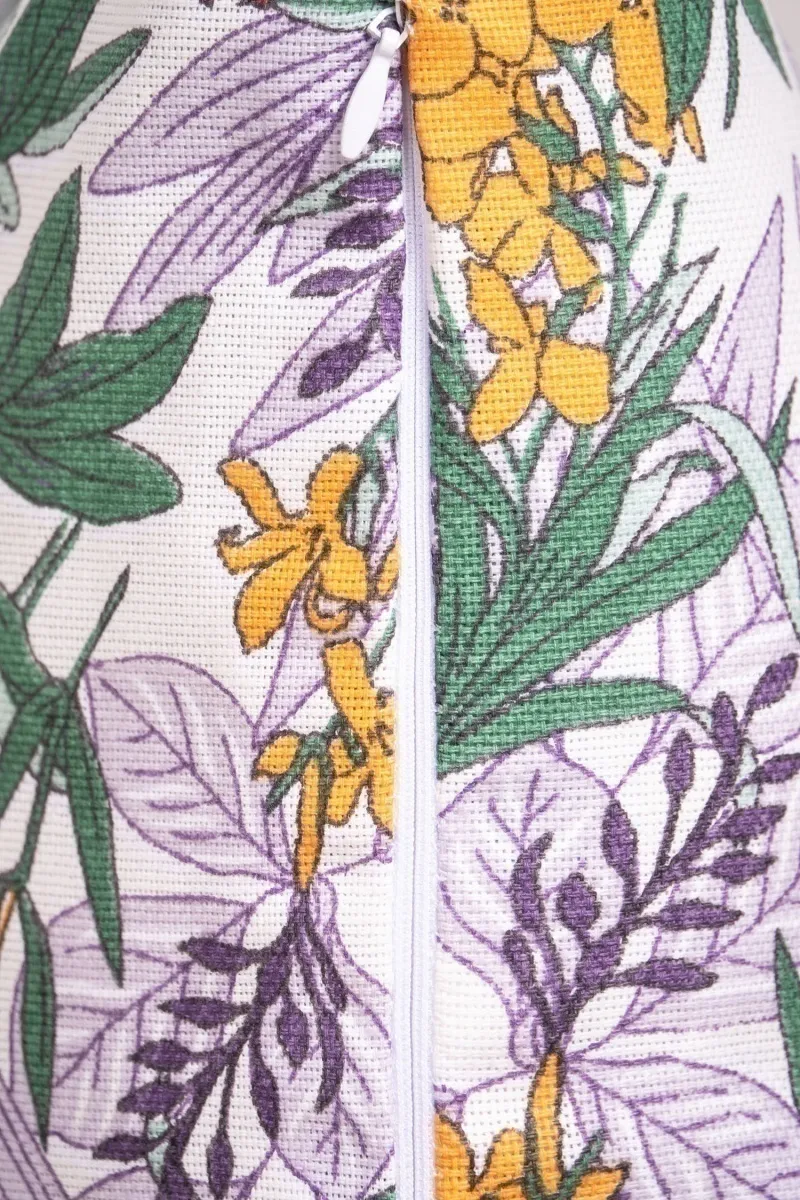 Декоративная наволочка на молнии из рогожки "ТТ" Нектар природы