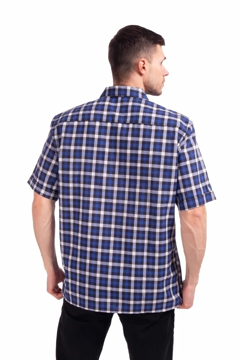 Мужская рубашка шотландка К/Р ЛК1852С