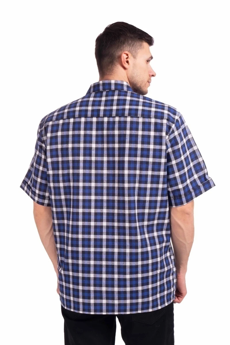 Мужская рубашка шотландка К/Р ЛК1852С