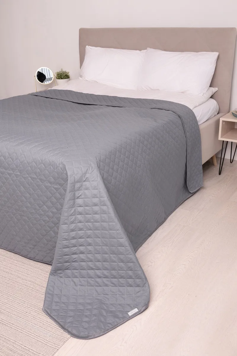 Покрывало термостежка "Версаче" серый