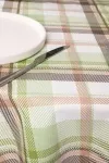 Скатерть круглая рогожка "ТЛ" Ботаника (крупная клетка) (145х145 см)