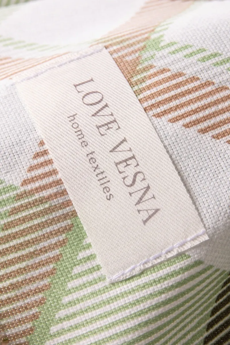 Скатерть круглая рогожка "ТЛ" Ботаника (крупная клетка) (145х145 см)