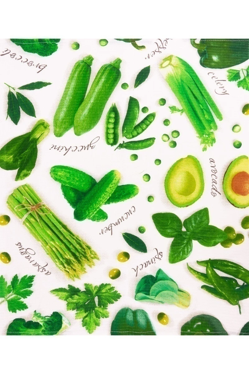 Полотенце вафельное "ХБК" "Овощной микс" рис. 5589 вид 1